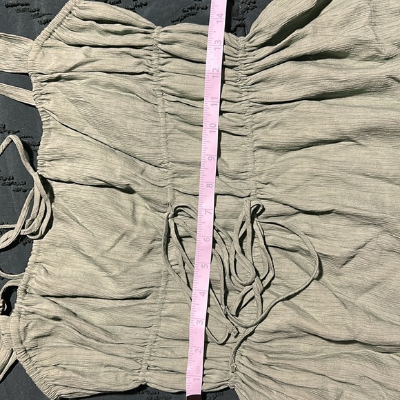 A&F Tie Front Mini Dress in Jade size SP - Picture 11 of 12